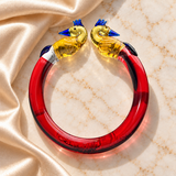 Royal Peacock Design Glass Kada