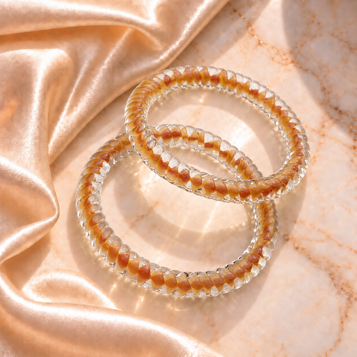Twist Design Glass Kada