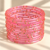 Dotted Stone Glass Bangle