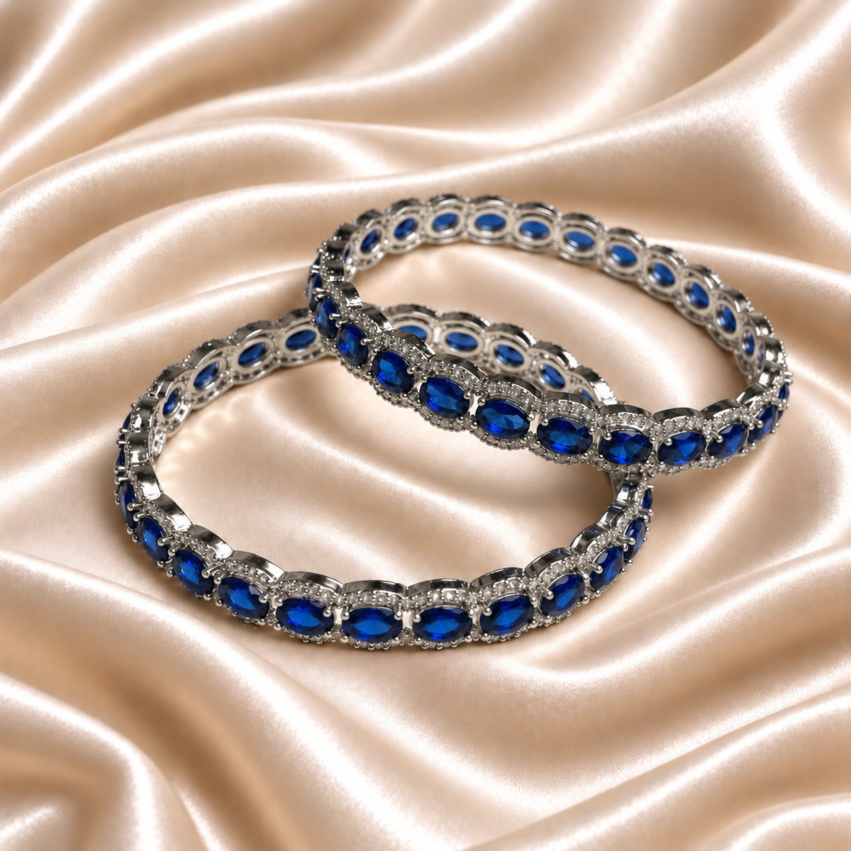 Oval Shape Ad Stone With Oval Frame Kada