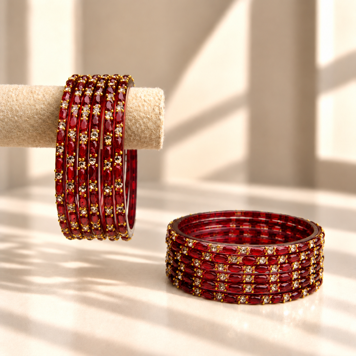 Sparkle Line Stone Bangles