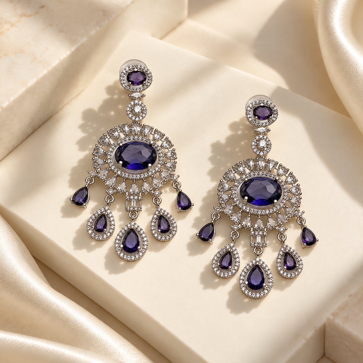 Elegant Oval Drop Earrings