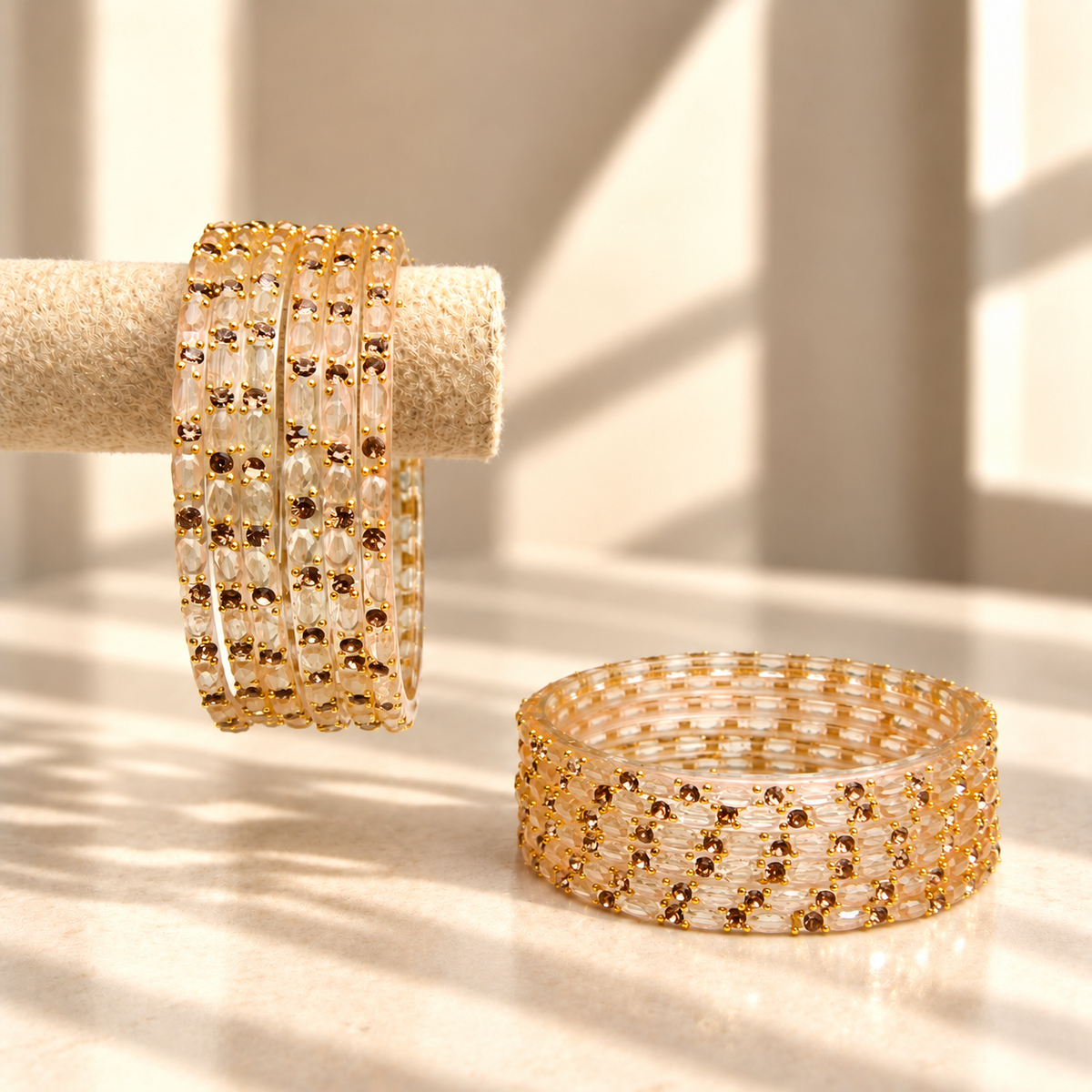 Sparkle Line Stone Bangles