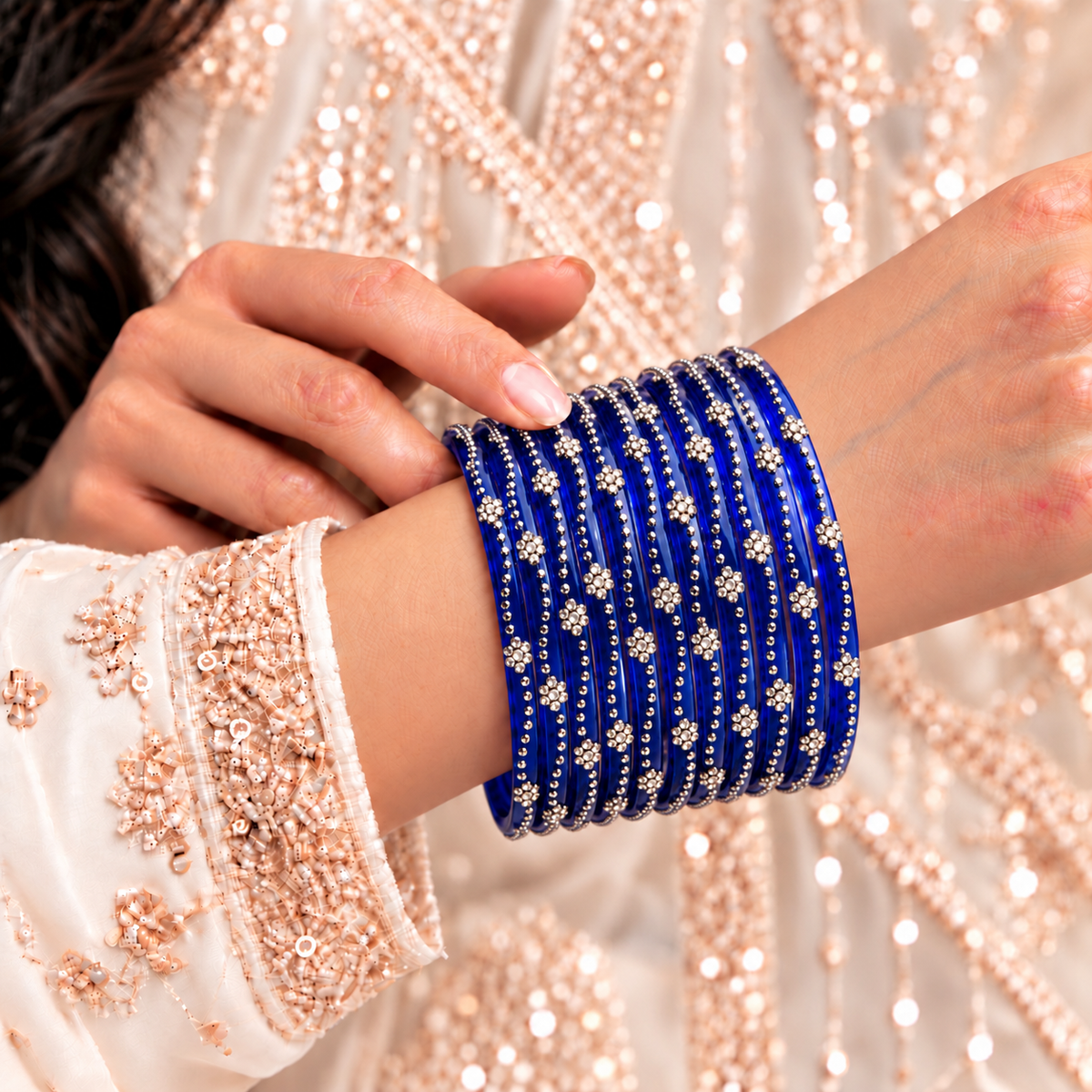 Mini Bloom Glass Bangles