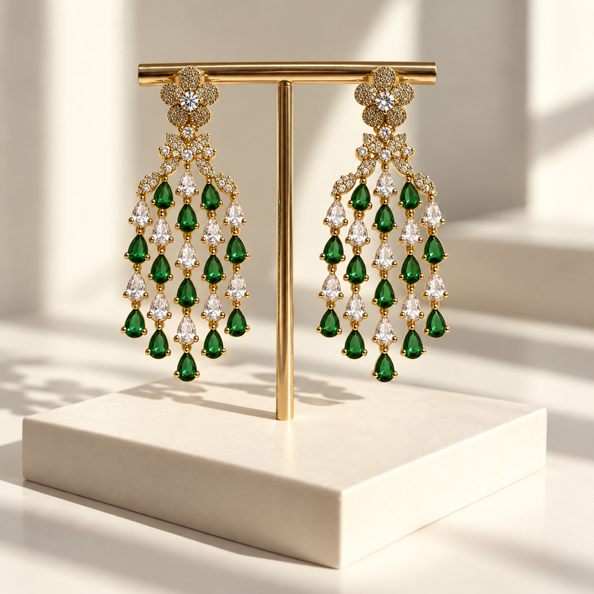 Graceful Leaf Drop Earrings