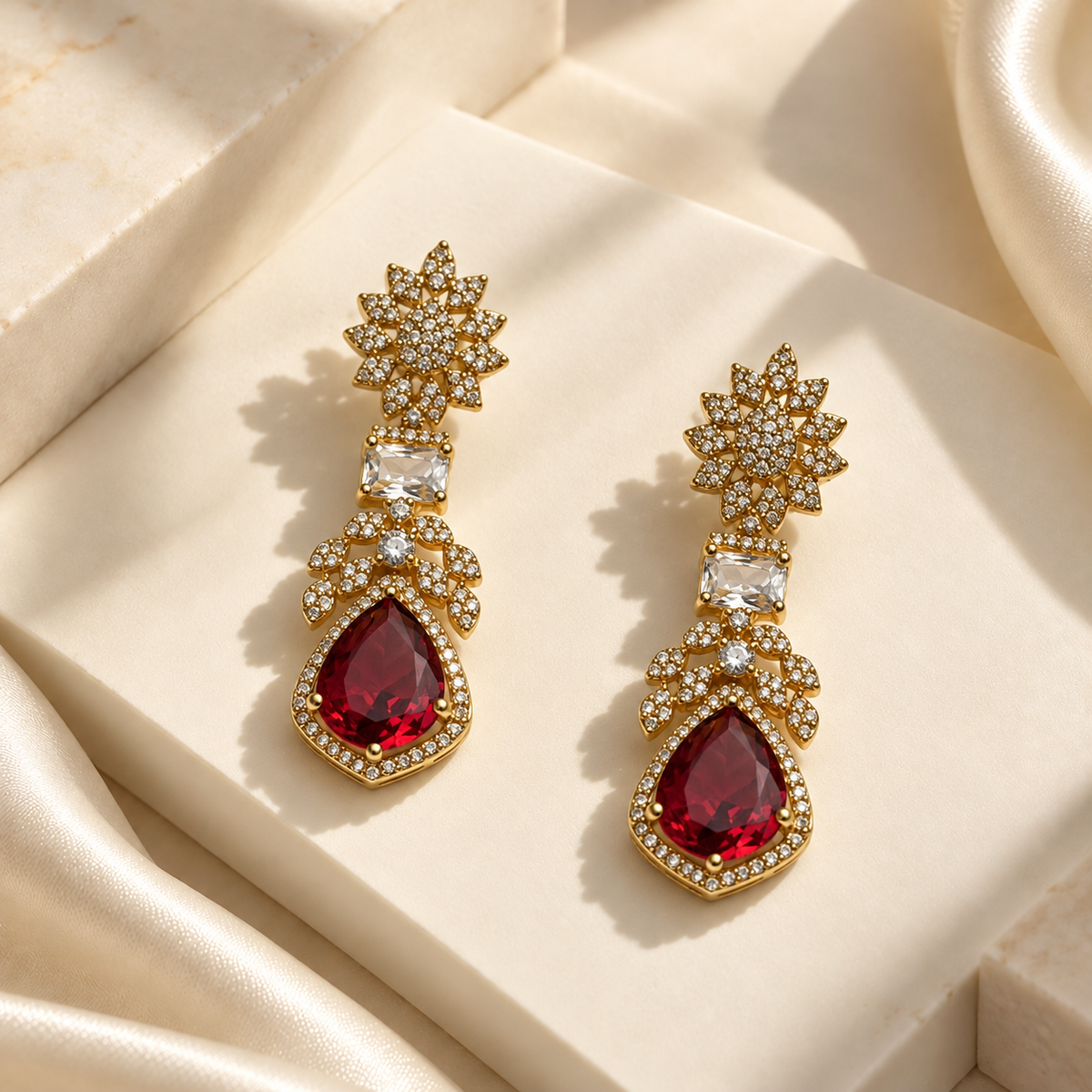 Pretty Flower Drop Earrings