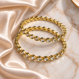 Kundan Tear Drop Line Bangles