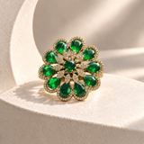 Teardrop Flower Ring