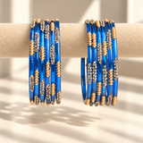 Pearl Line Glass Bangle