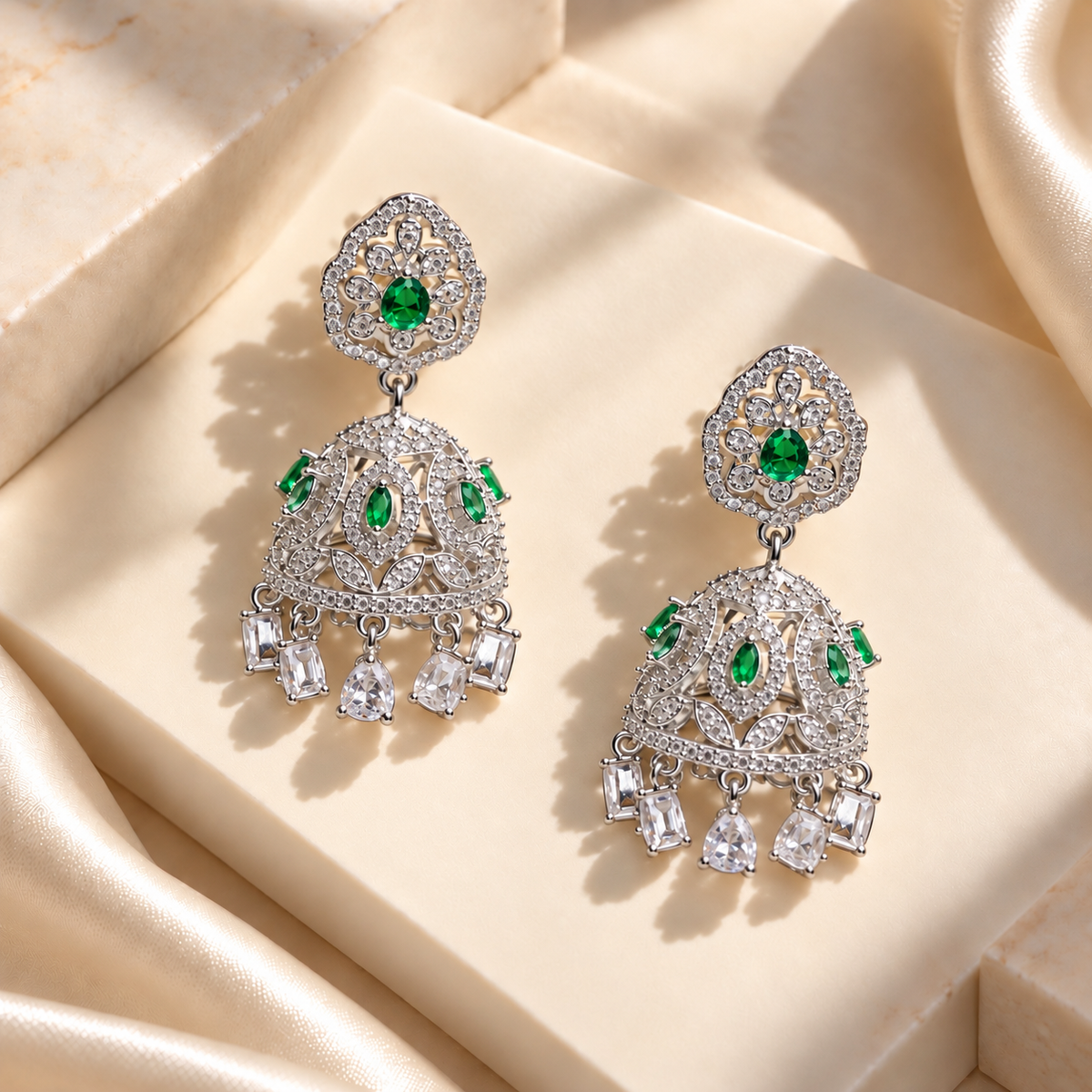 Royal Floral Jhumka Earrings