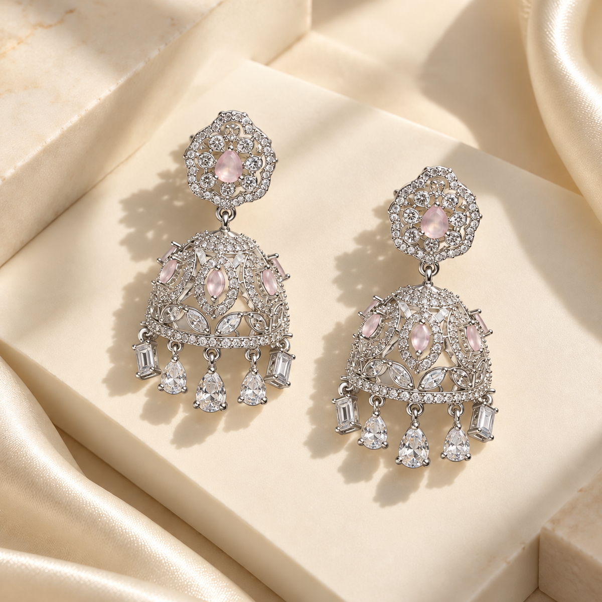 Royal Floral Jhumka Earrings