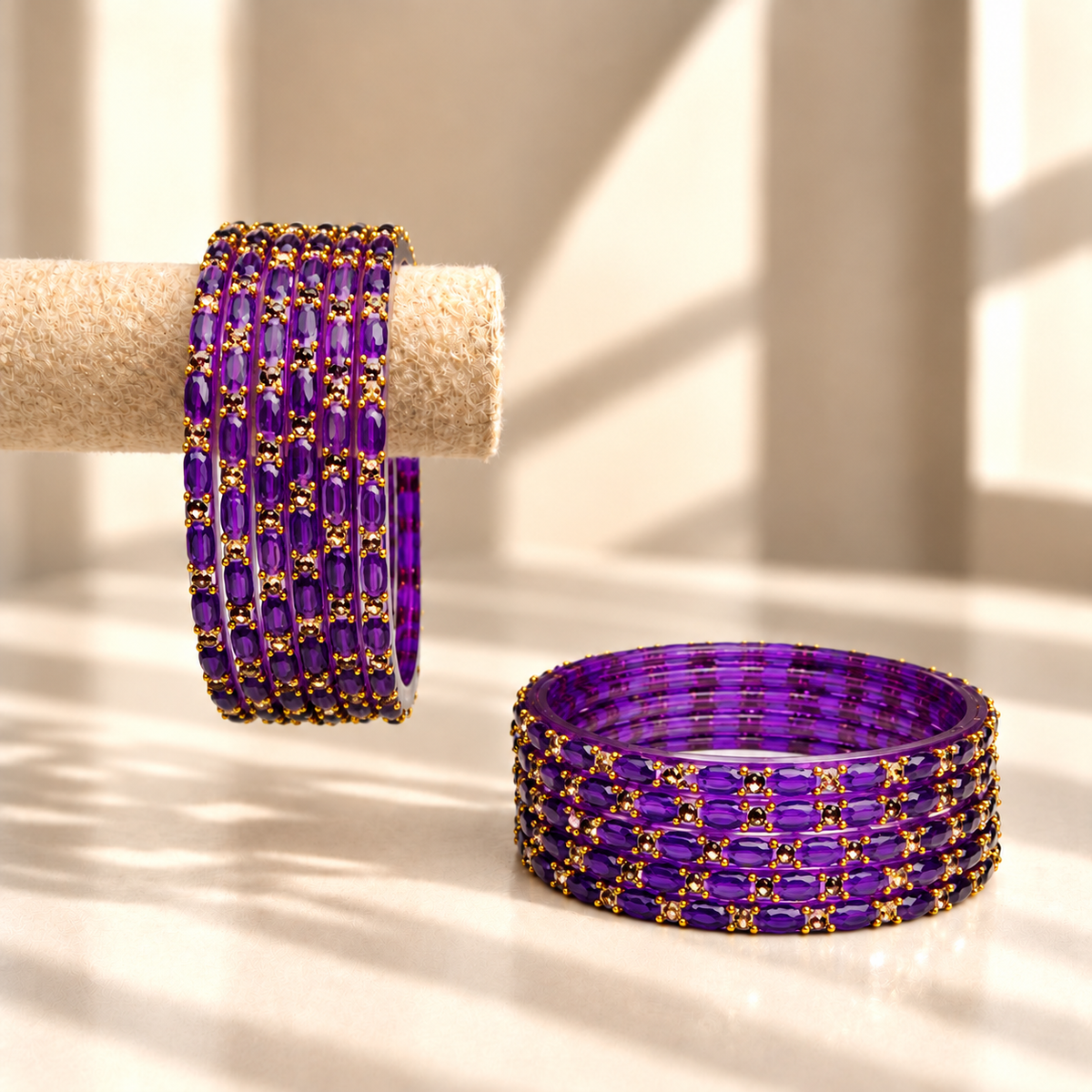 Sparkle Line Stone Bangles