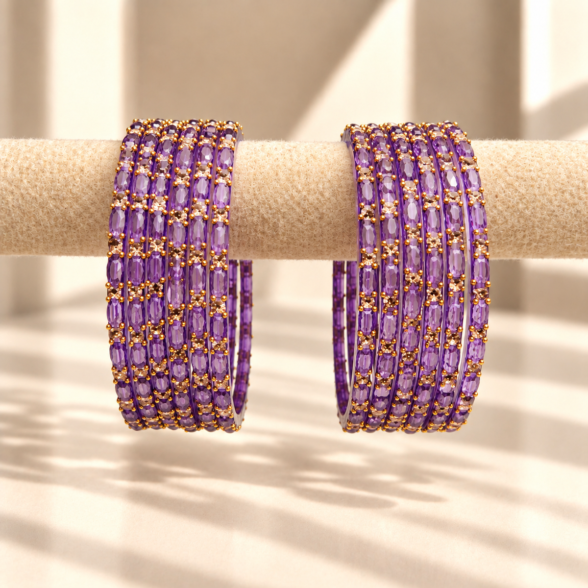 Sparkle Line Stone Bangles