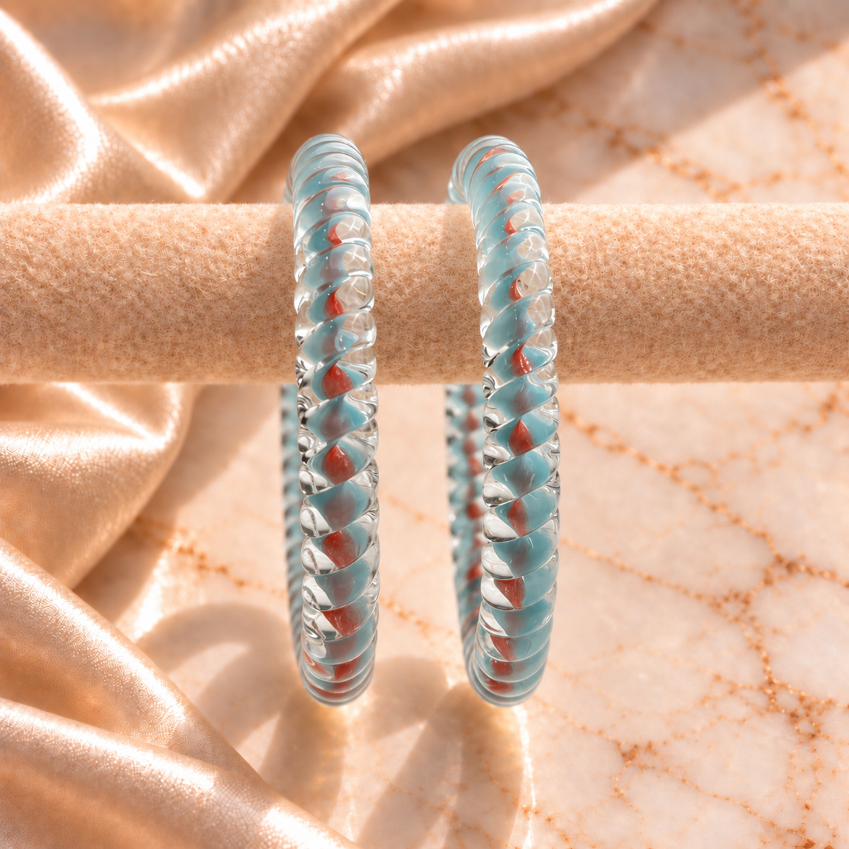 Twist Design Glass Kada