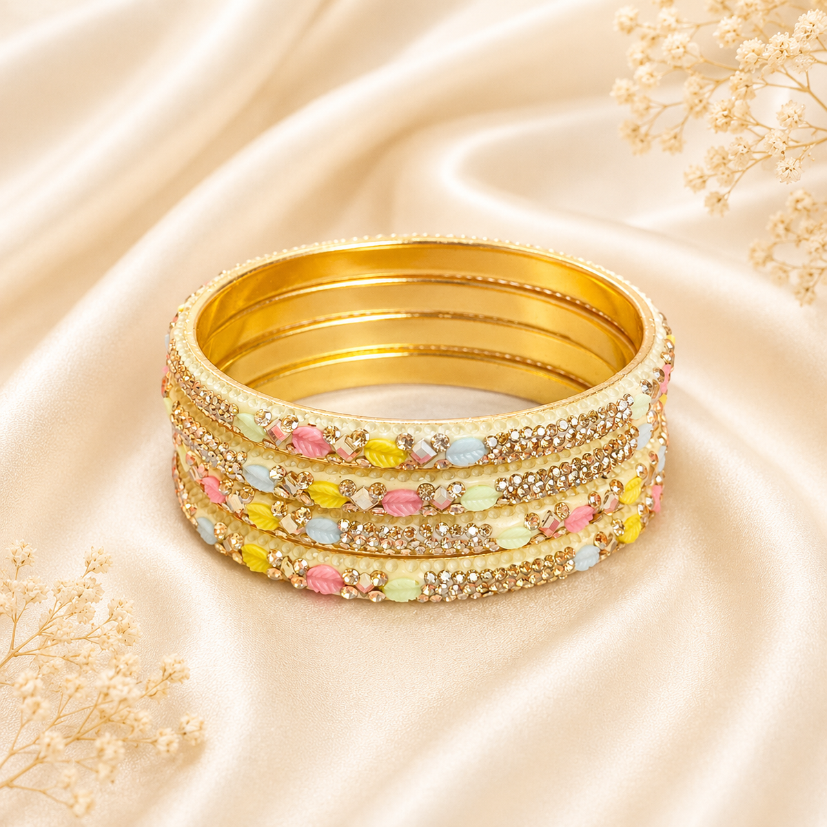 Leaf And Shadow Stone Kada