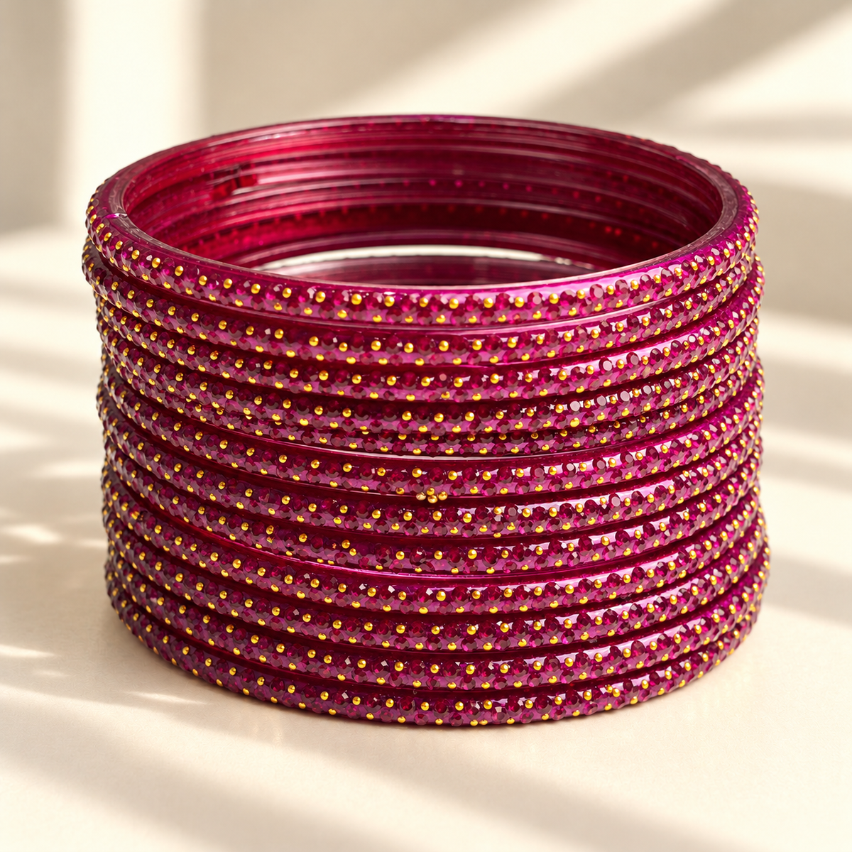 Golden Dot Glass Bangle