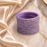 Flower stones glass bangles
