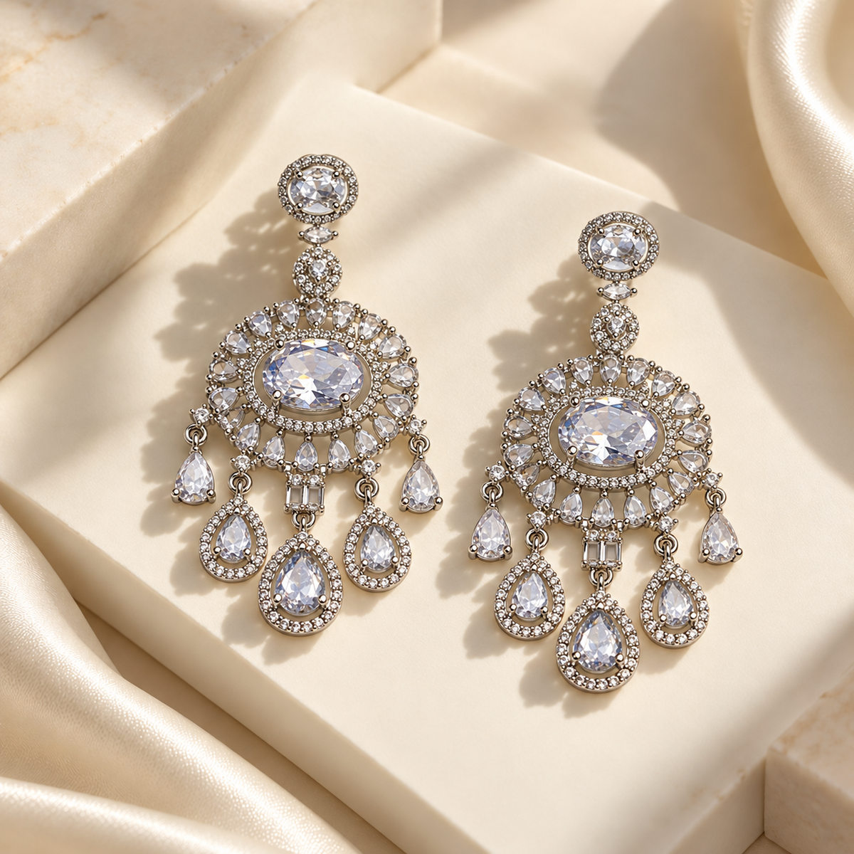 Elegant Oval Drop Earrings