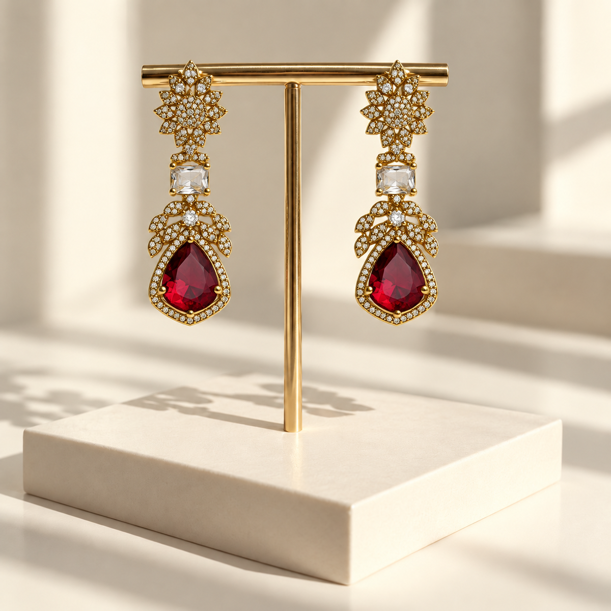Pretty Flower Drop Earrings