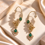 Leaf and Blossom Drop Earrings