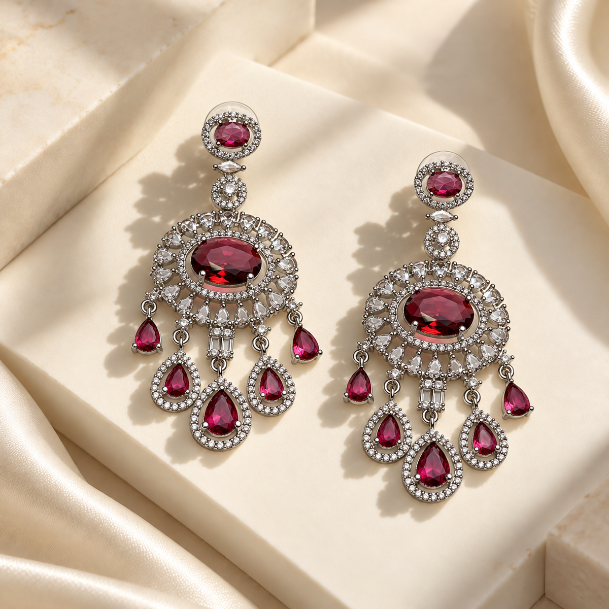 Elegant Oval Drop Earrings