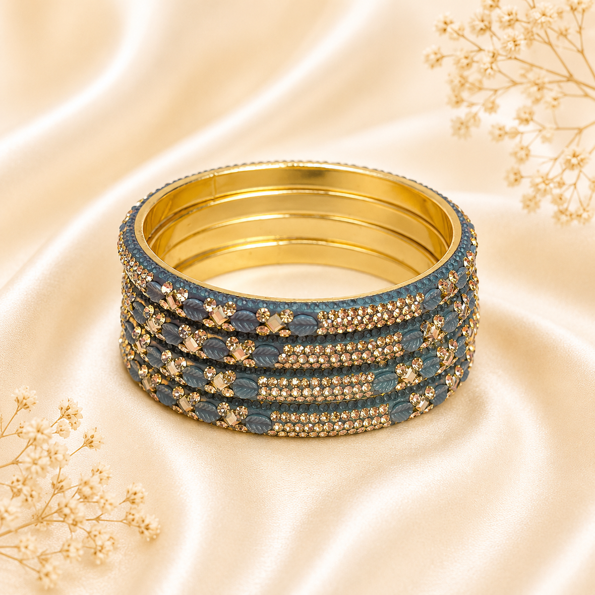 Leaf And Shadow Stone Kada