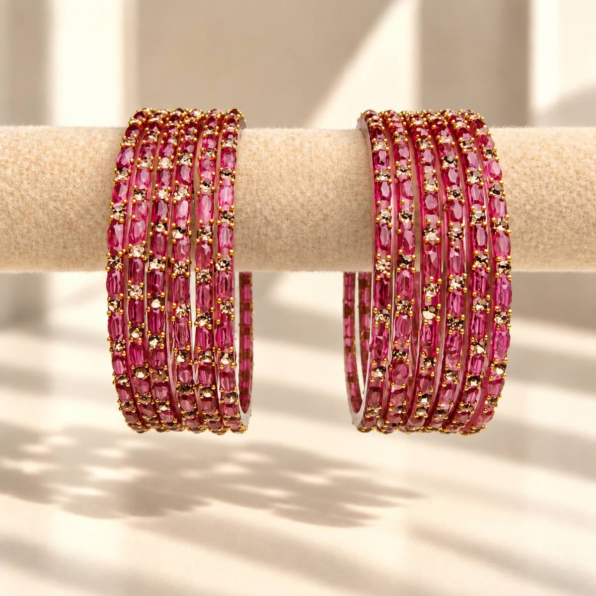 Sparkle Line Stone Bangles