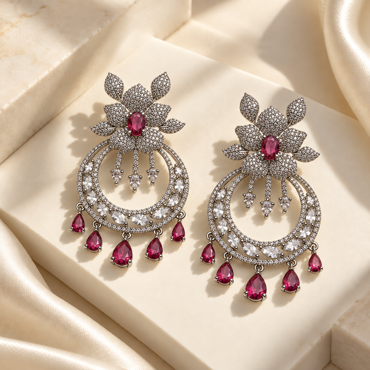 Blooming Circle Drop Earrings