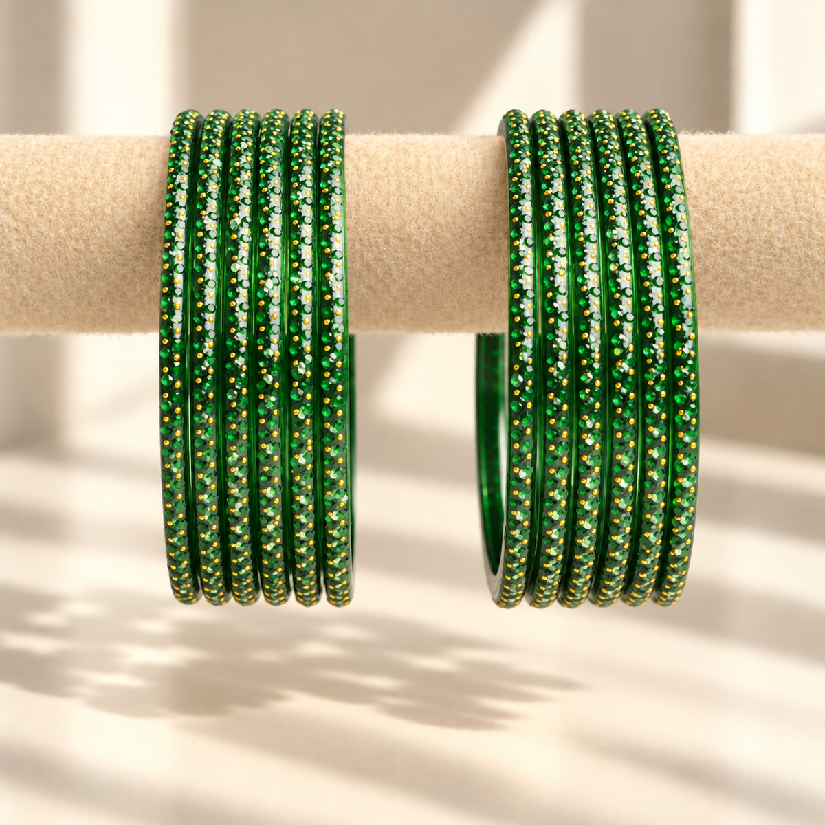 Golden Dot Glass Bangle