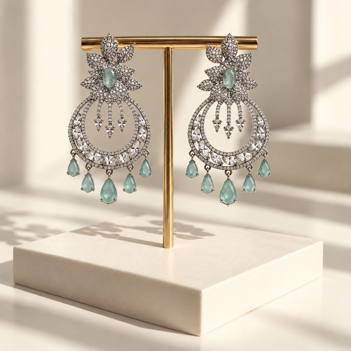 Blooming Circle Drop Earrings