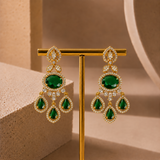 American Diamond Crystal Drop Necklace Set