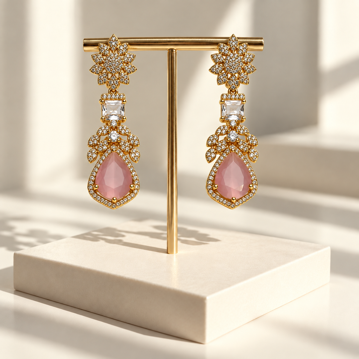 Pretty Flower Drop Earrings