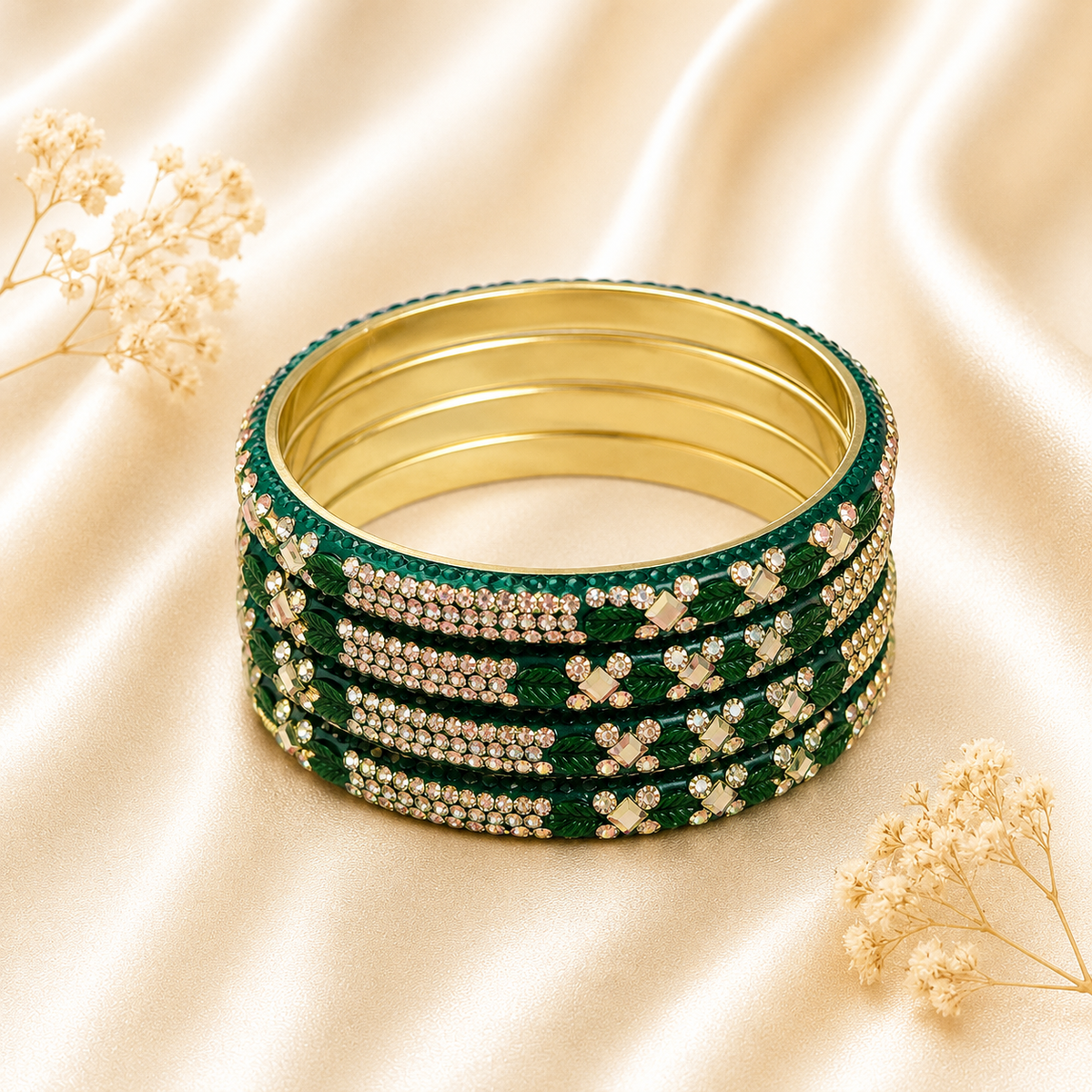 Leaf And Shadow Stone Kada