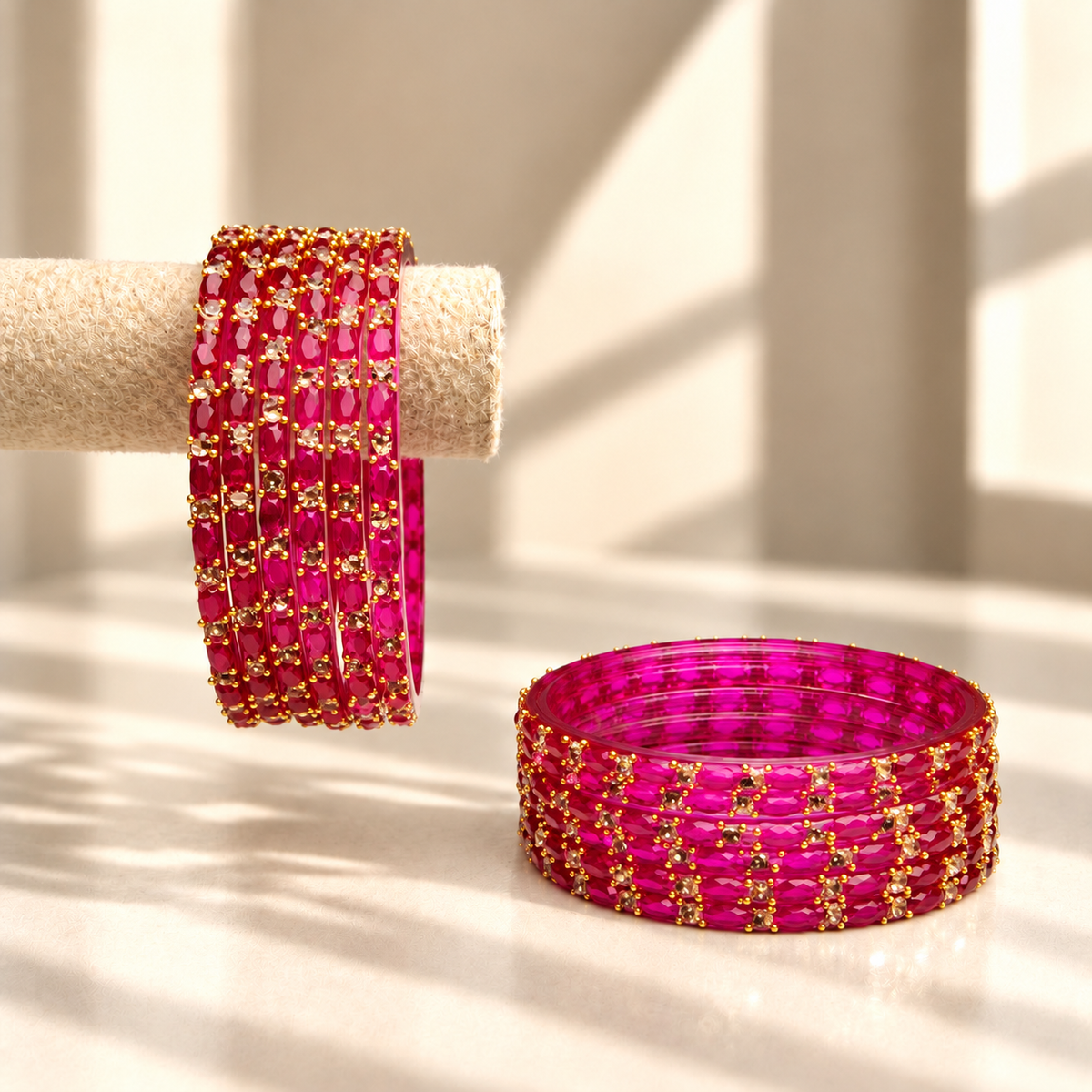 Sparkle Line Stone Bangles