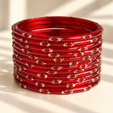 Dotted Stone Glass Bangle