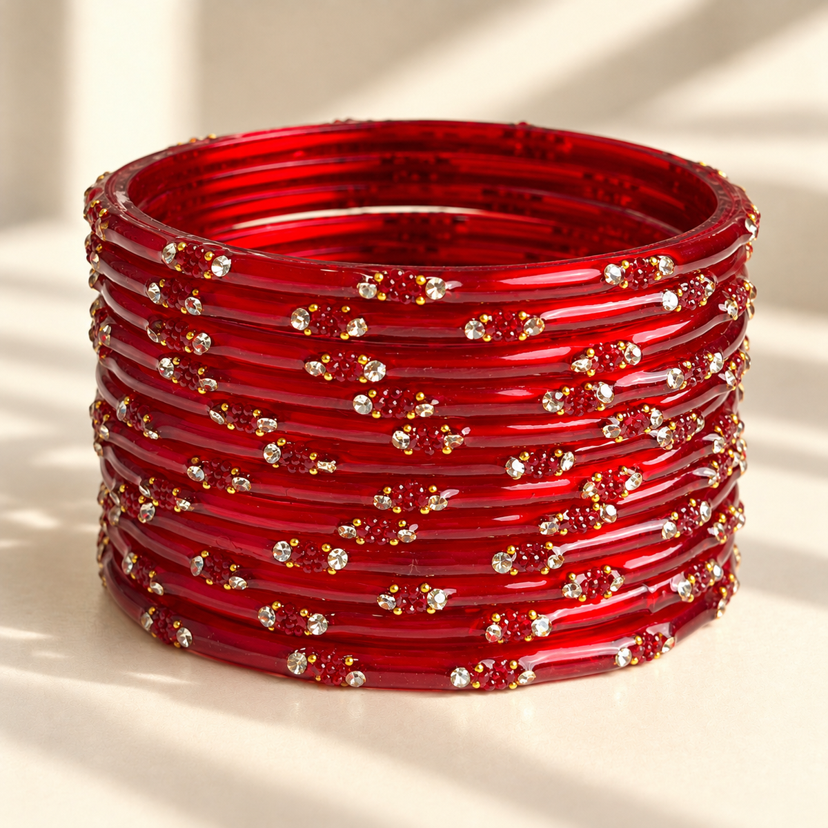 Dotted Stone Glass Bangle