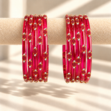 Dotted Stone Glass Bangle
