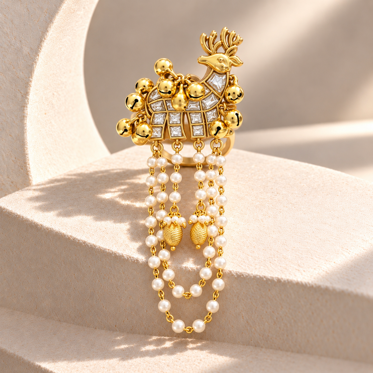 Deer Ghungroo Ring