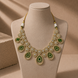 American Diamond Circular Pendant Necklace Set