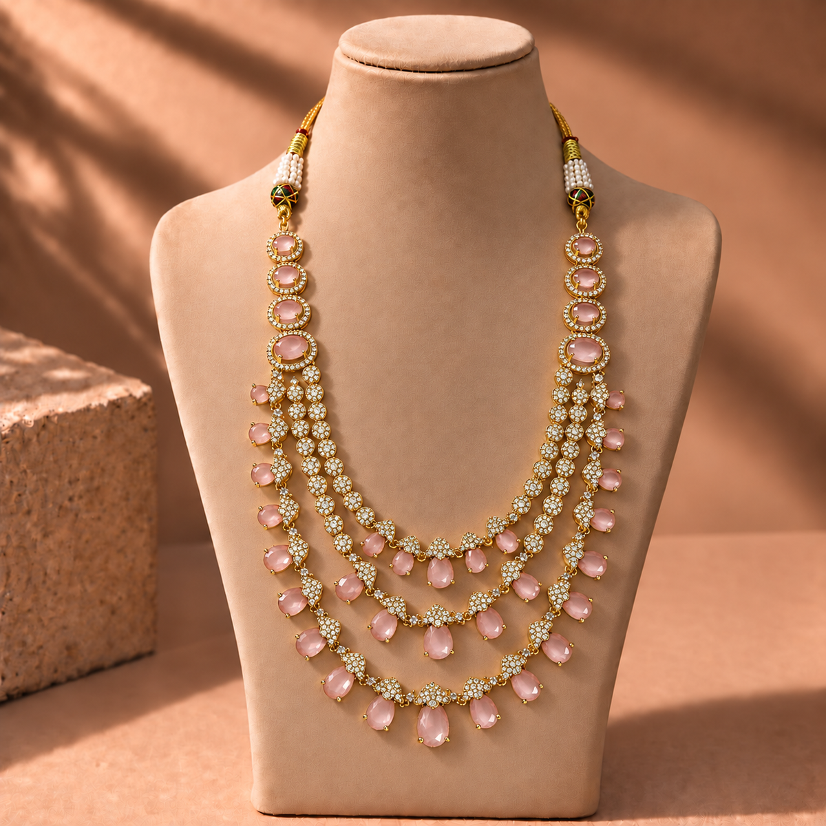 Pear Drop Tiered Necklace Set