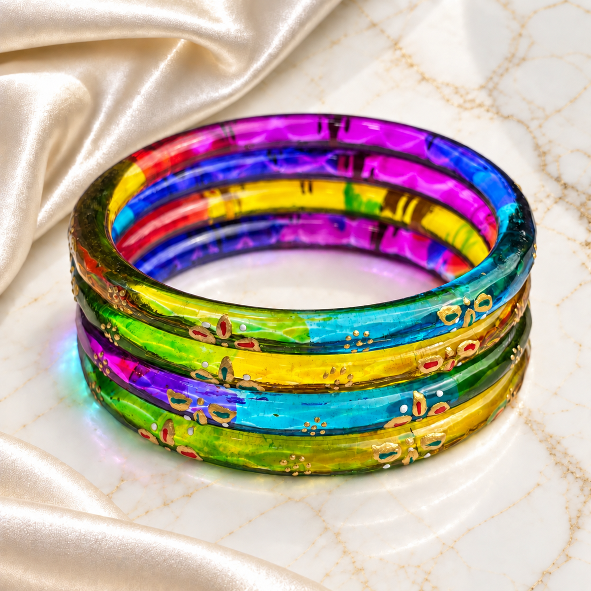Leafwork Glass Kada