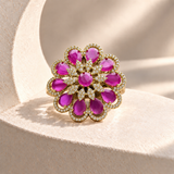 Teardrop Flower Ring