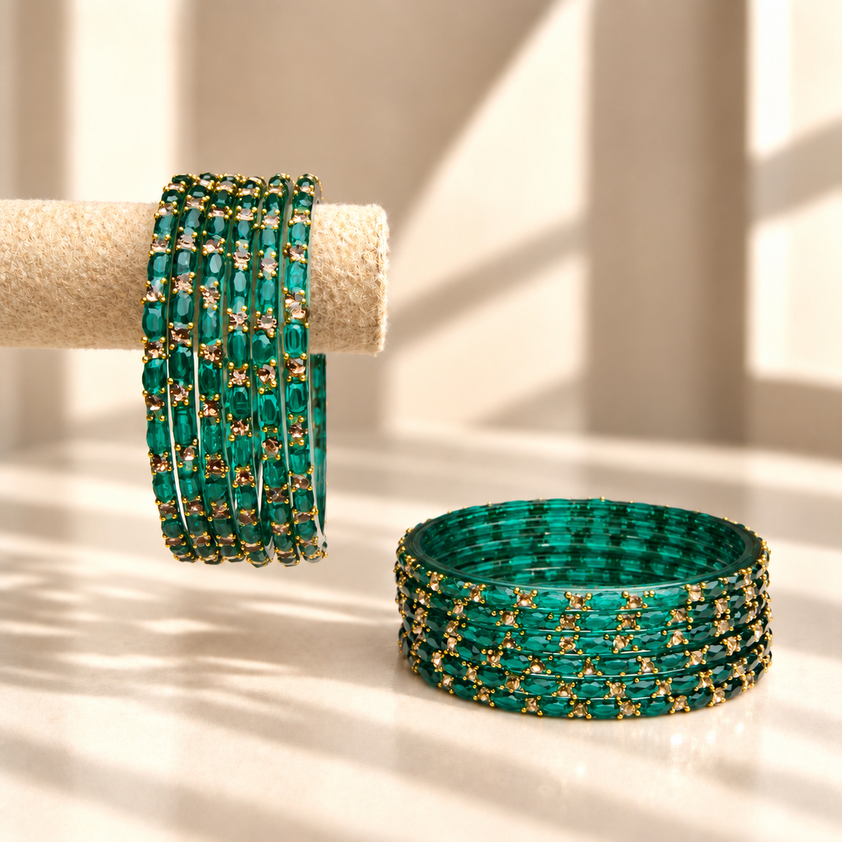 Sparkle Line Stone Bangles