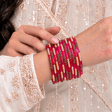 Pearl Line Glass Bangle