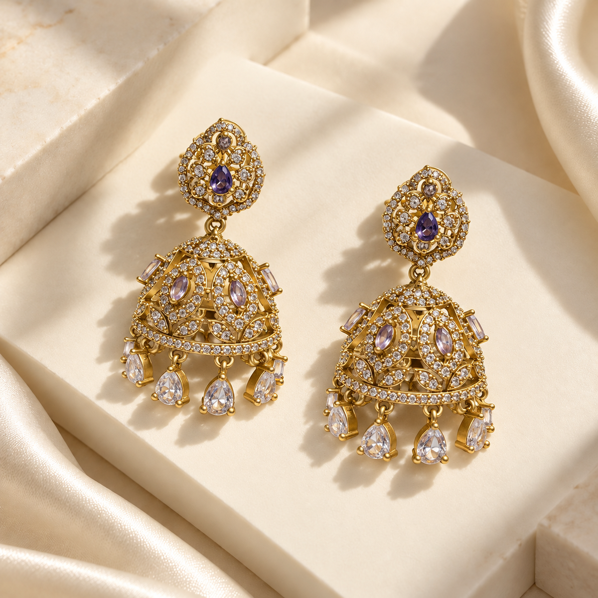 Royal Floral Jhumka Earrings