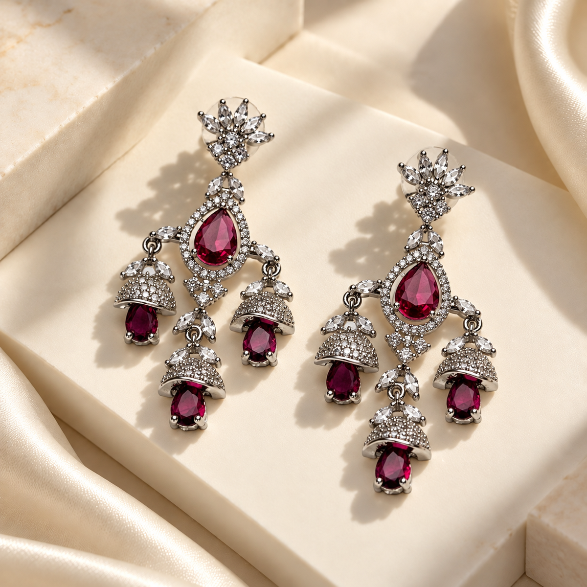 Royal Floral Drop Earrings
