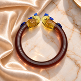 Royal Peacock Design Glass Kada