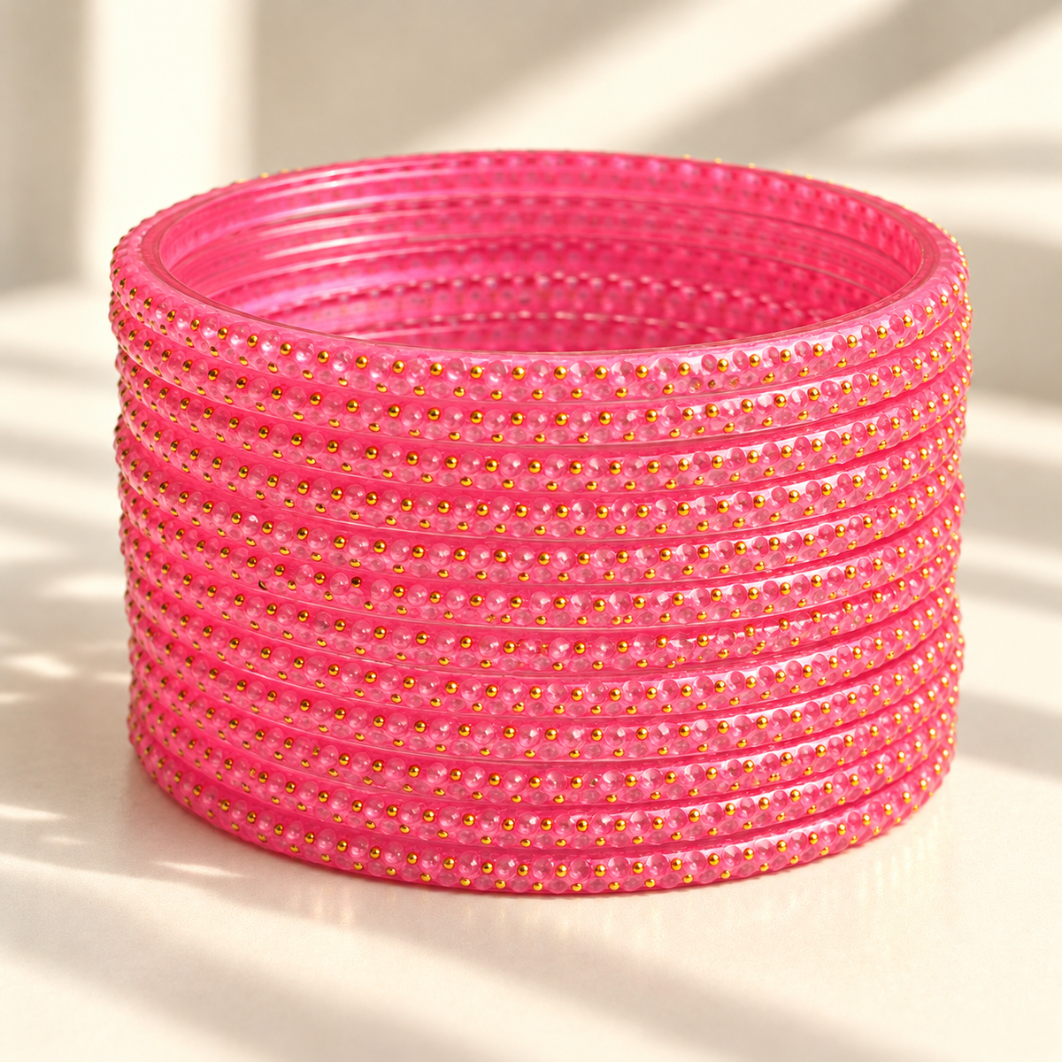 Golden Dot Glass Bangle