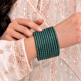 Golden Dot Glass Bangle