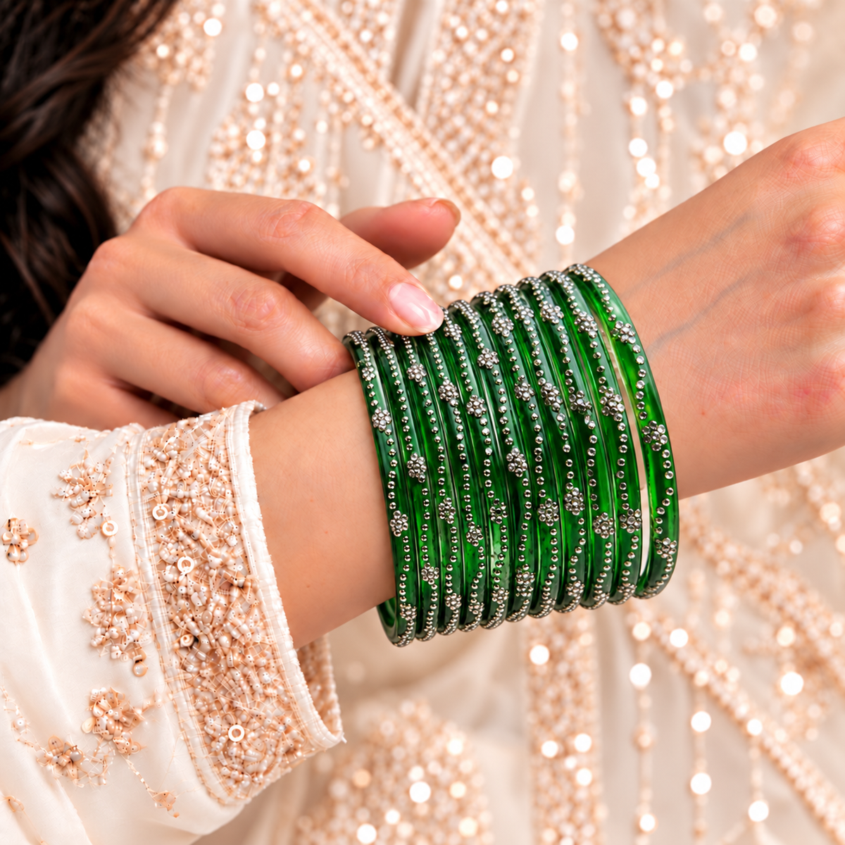 Mini Bloom Glass Bangles